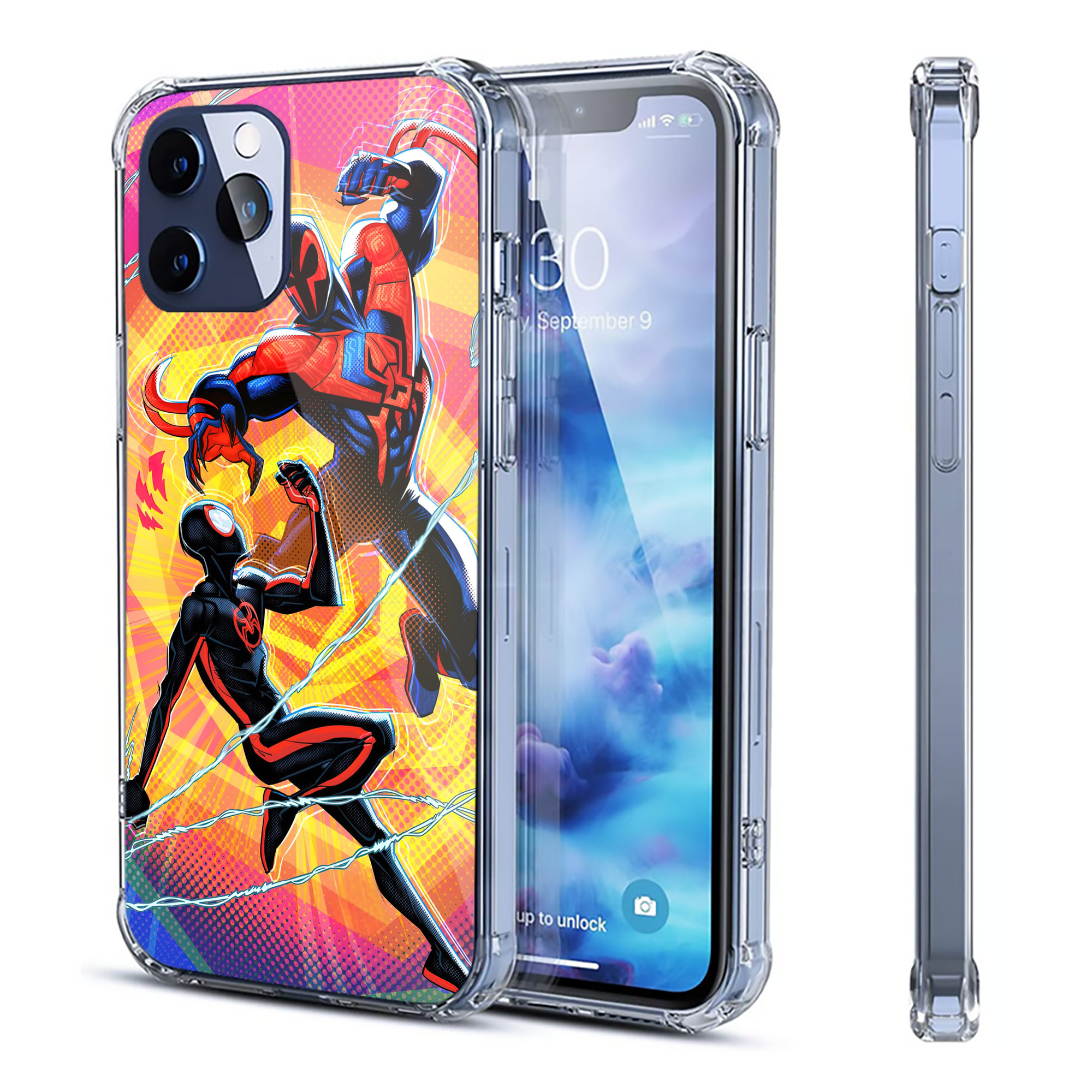 （画像用） Spider Man スパイダーマン 【iPhone 12シリーズ対応】透明スマホケース（クリアソフトケース）